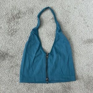 Urban Outfitters Blue Ribbed Top